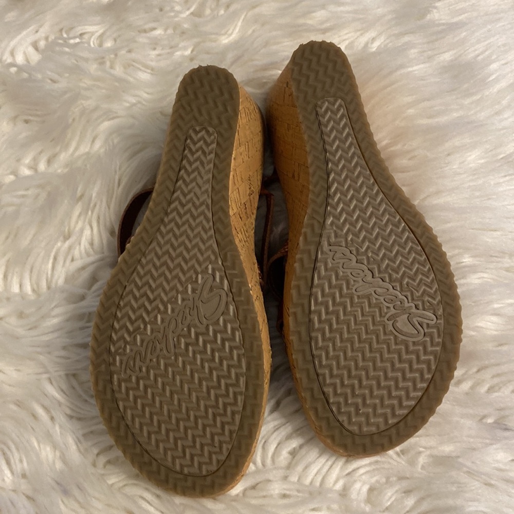 Skechers Luxe Foam Sandals excellent condition size 9 brown color - Picture 5 of 12